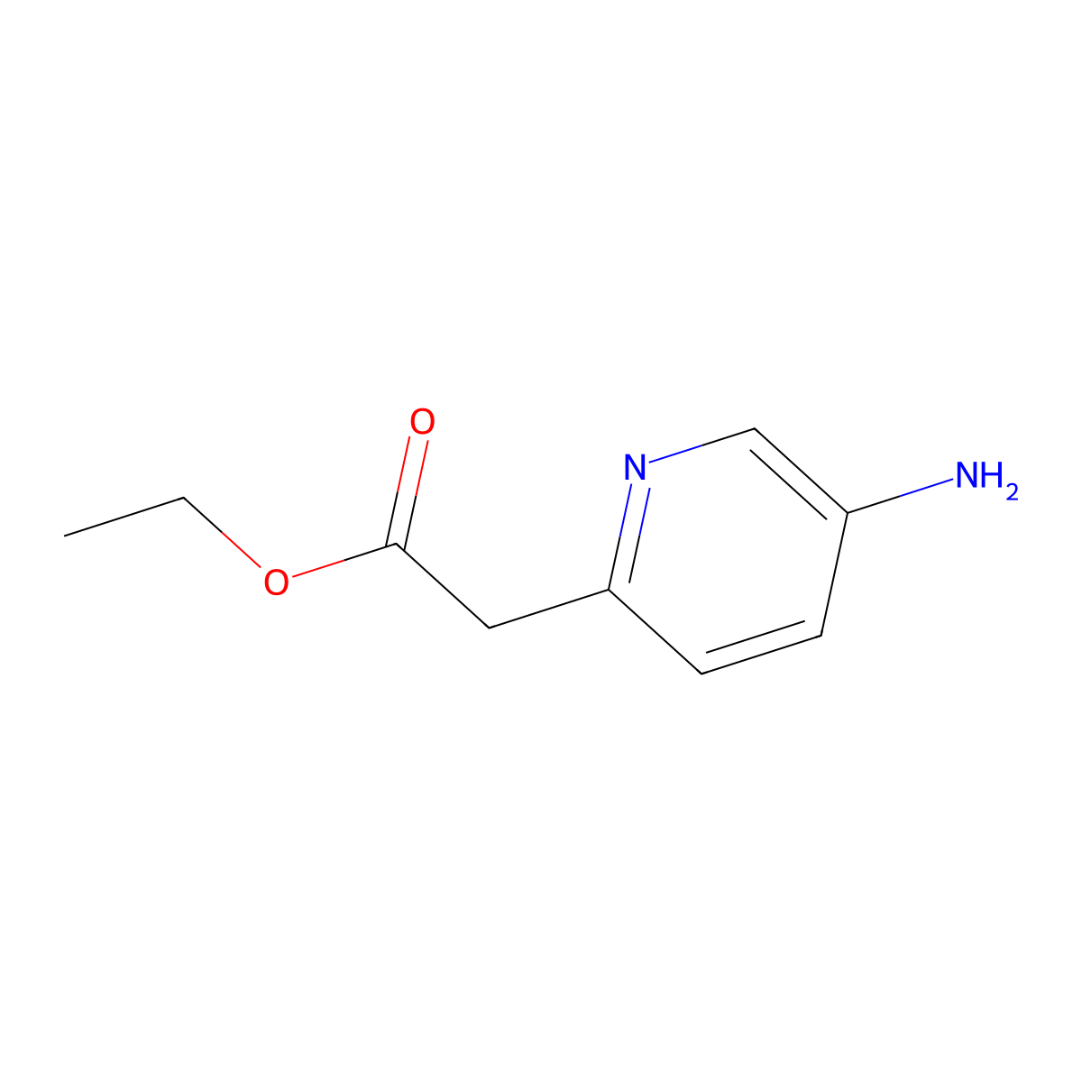 Ethyl 2-(5-aminopyridin-2-yl)acetate molecular structure, CAS 174890-58-5