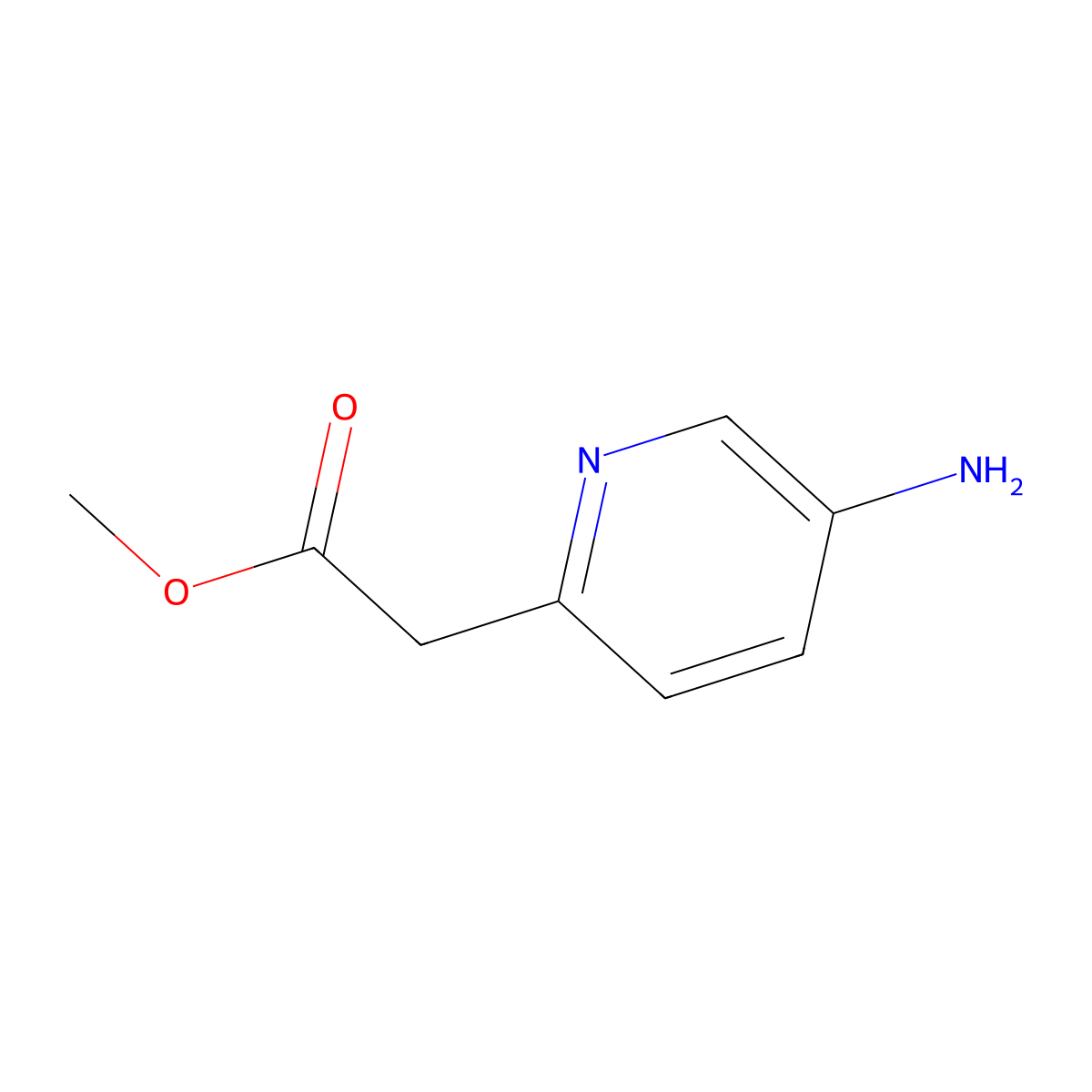 Methyl 2-(5-aminopyridin-2-yl)acetate molecular structure, CAS 174891-11-3