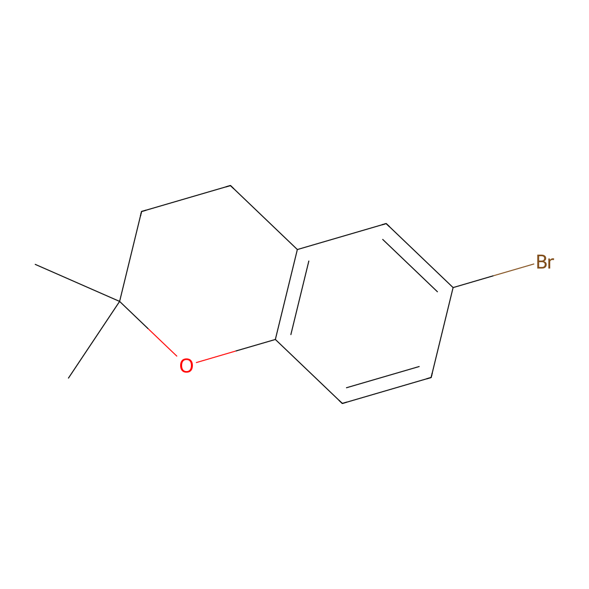 6-bromo-2,2-dimethyl-3,4-dihydro-2H-1-benzopyran molecular structure, CAS 174894-80-5
