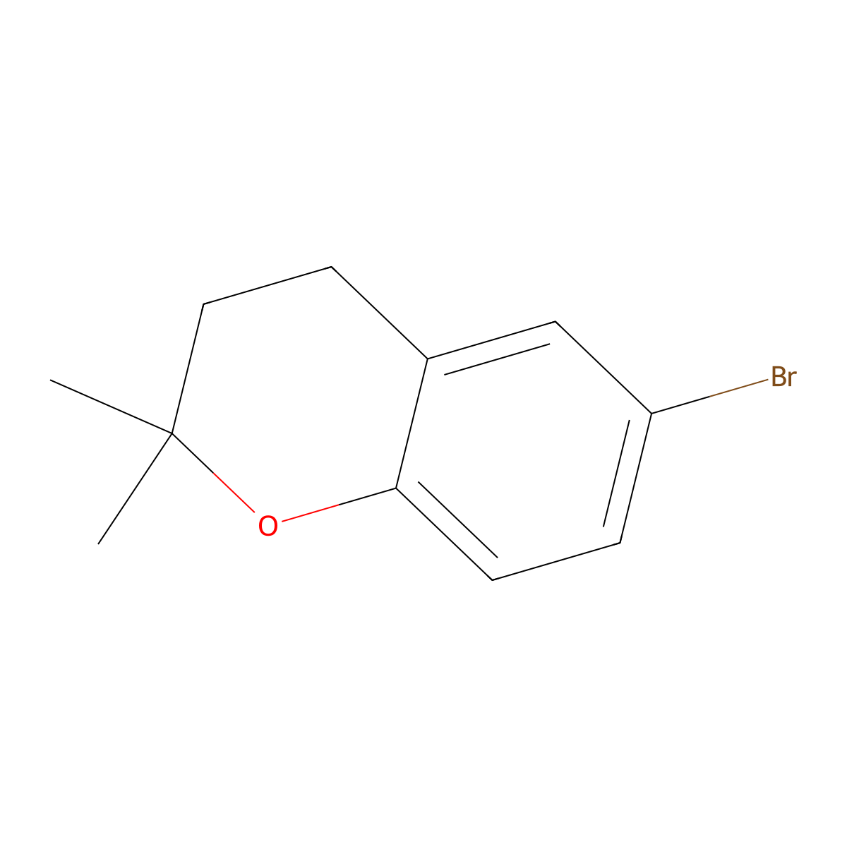 6-bromo-2,2-dimethyl-3,4-dihydro-2H-1-benzopyran molecular structure, CAS 174894-80-5