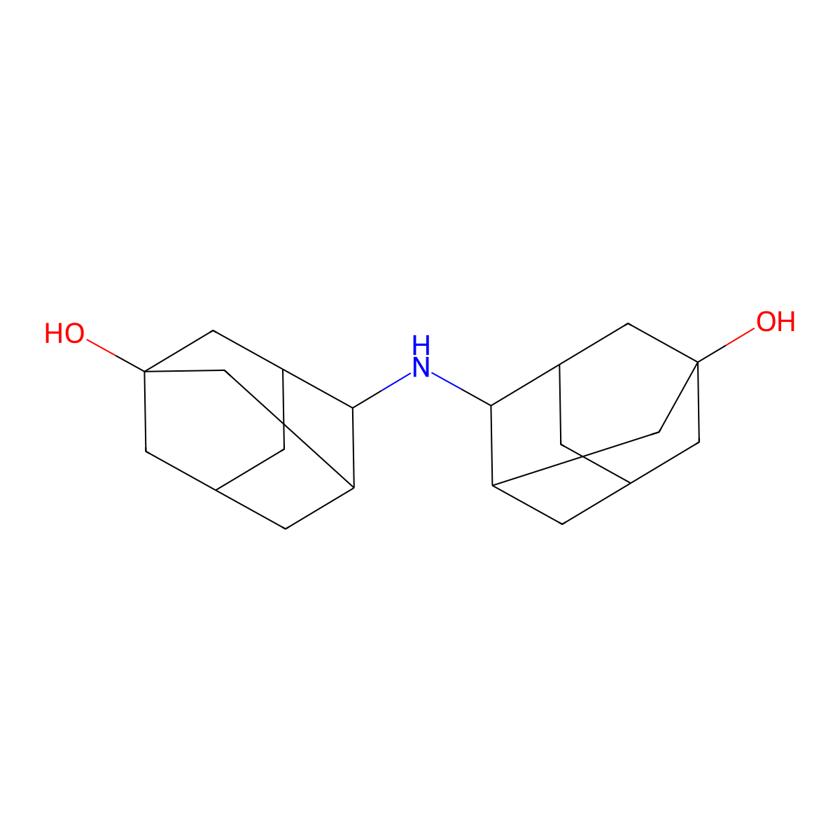 4-[(5-Hydroxy-2-adamantyl)amino]adamantan-1-ol molecular structure, CAS 174898-87-4