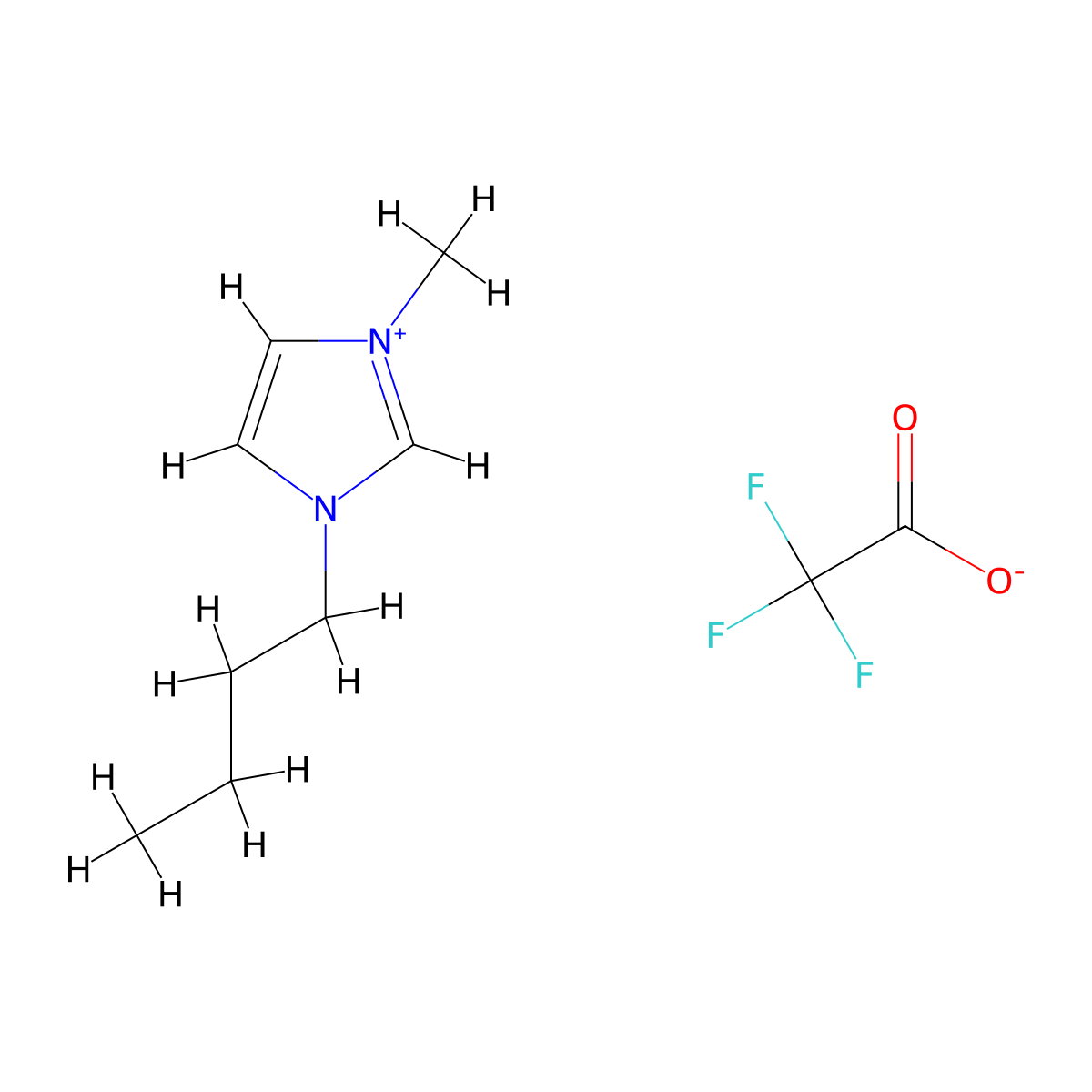 1-Butyl-3-methylimidazolium Trifluoroacetate molecular structure, CAS 174899-94-6
