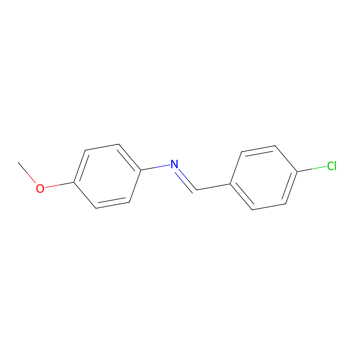 N-(4-Chlorobenzylidene)-para-anisidine molecular structure, CAS 1749-03-7