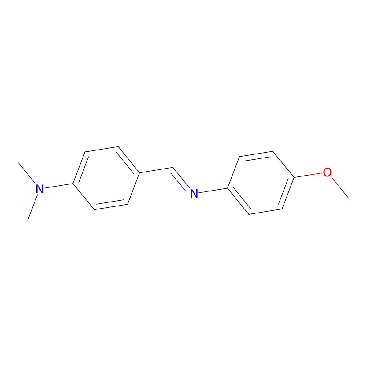 p-Dimethylaminobenzylidene p-anisidine molecular structure, CAS 1749-04-8