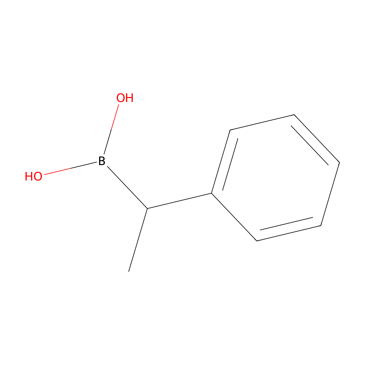 (1-Phenylethyl)boronic acid molecular structure, CAS 1749-31-1
