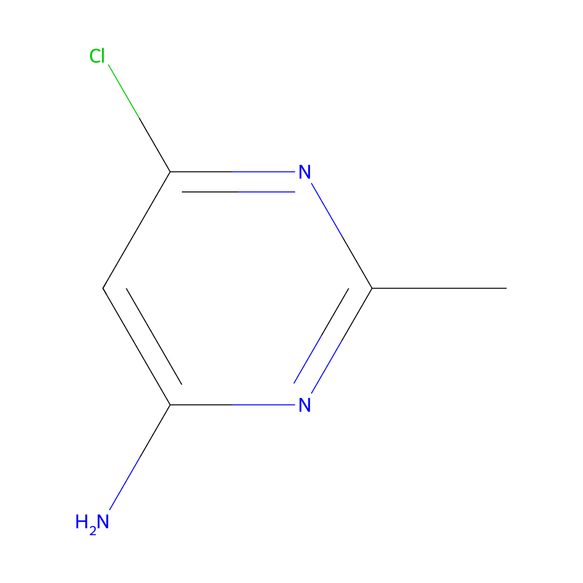 6-Chloro-2-methylpyrimidin-4-amine molecular structure, CAS 1749-68-4