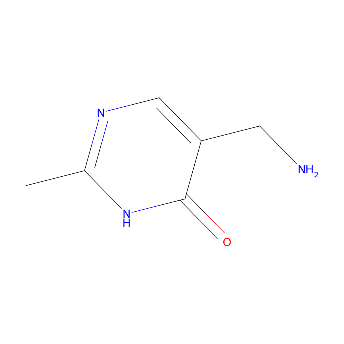 5-(Aminomethyl)-2-methyl-4(3H)-pyrimidinone molecular structure, CAS 1749-72-0