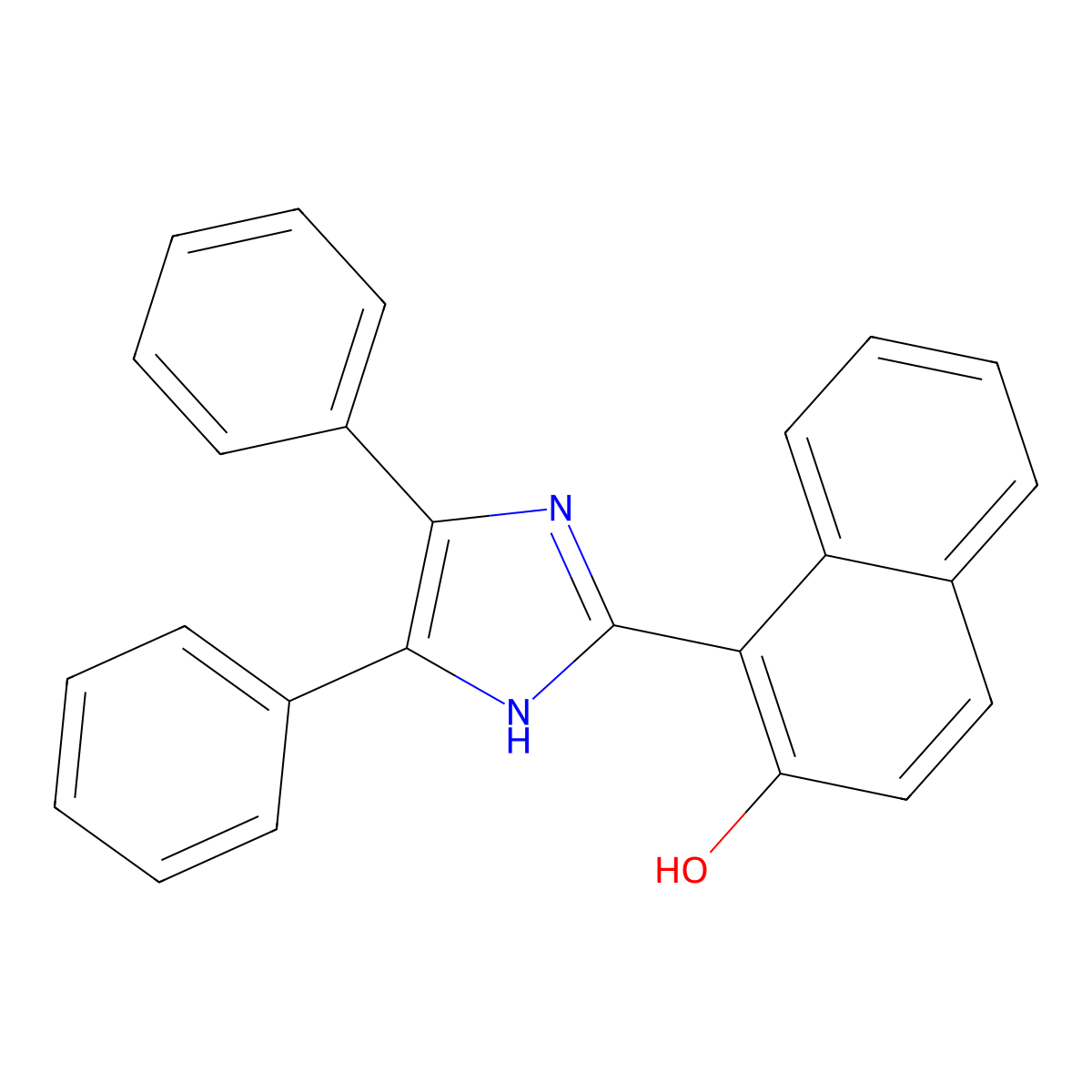 1-(4,5-diphenyl-1H-imidazol-2-yl)naphthalen-2-ol molecular structure, CAS 1749-77-5