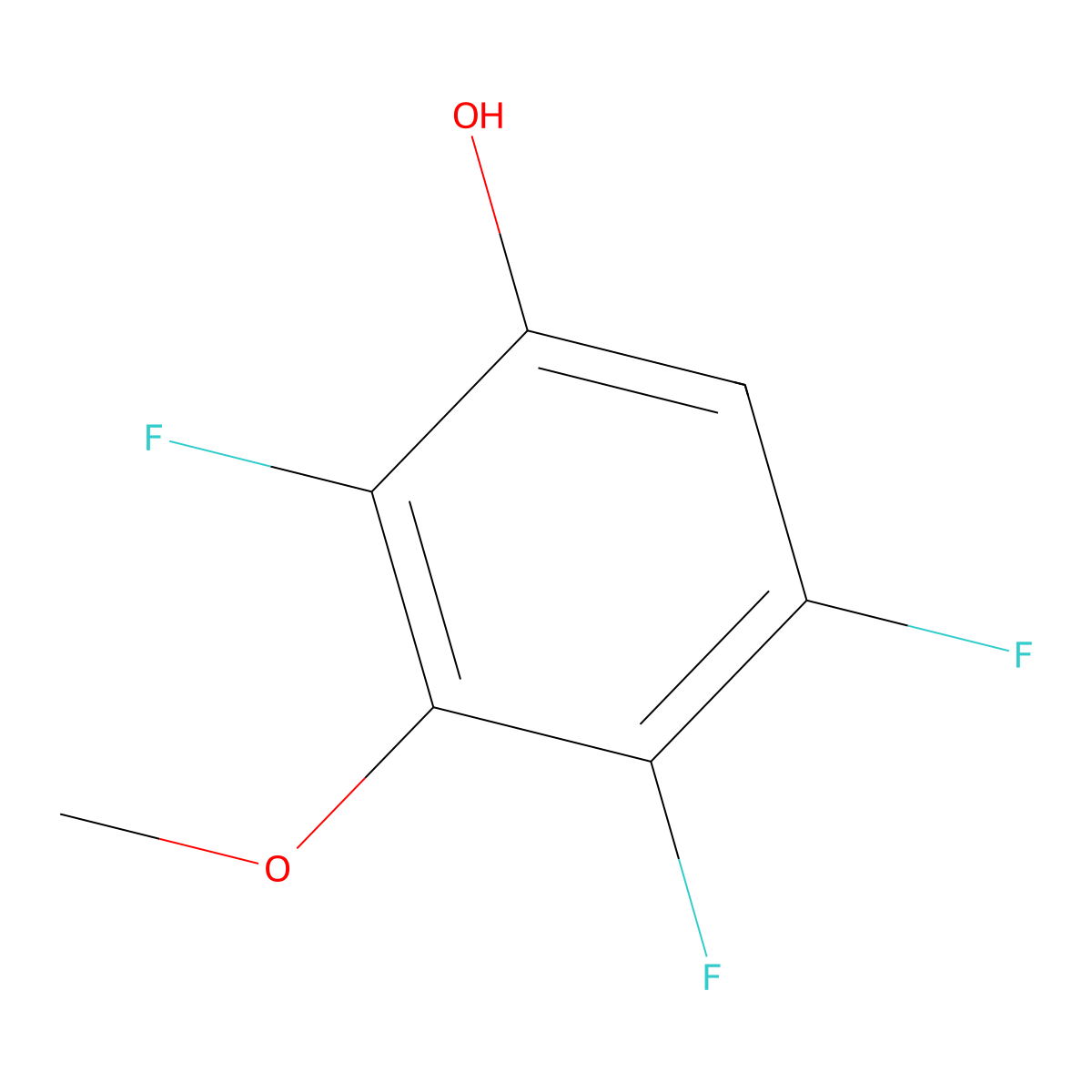 Phenol, 2,4,5-trifluoro-3-methoxy- molecular structure, CAS 17490-74-3