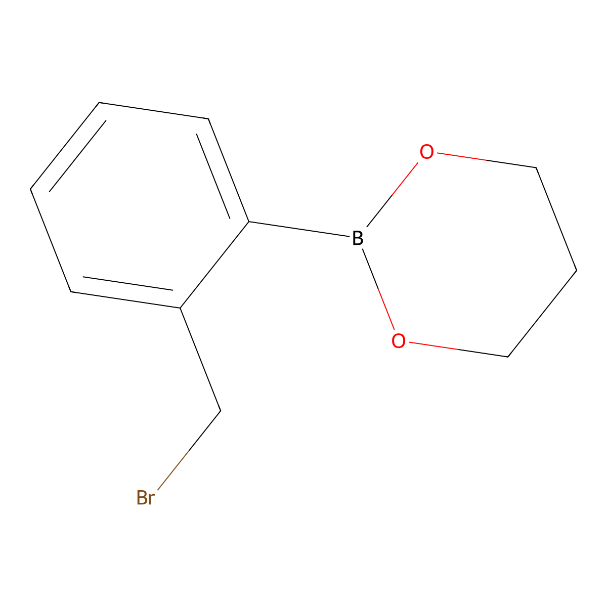 2-[2-(Bromomethyl)phenyl]-1,3,2-dioxaborinane molecular structure, CAS 174900-86-8