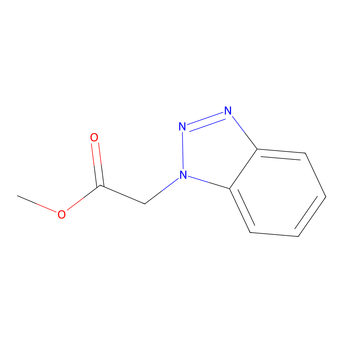 Methyl 2-(1H-benzo[d][1,2,3]triazol-1-yl)acetate molecular structure, CAS 174903-38-9