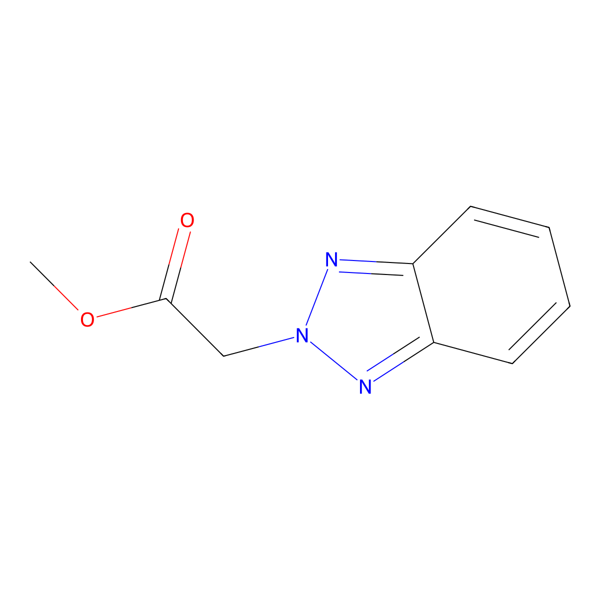 Methyl 2-(2H-benzo[d][1,2,3]triazol-2-yl)acetate molecular structure, CAS 174903-39-0