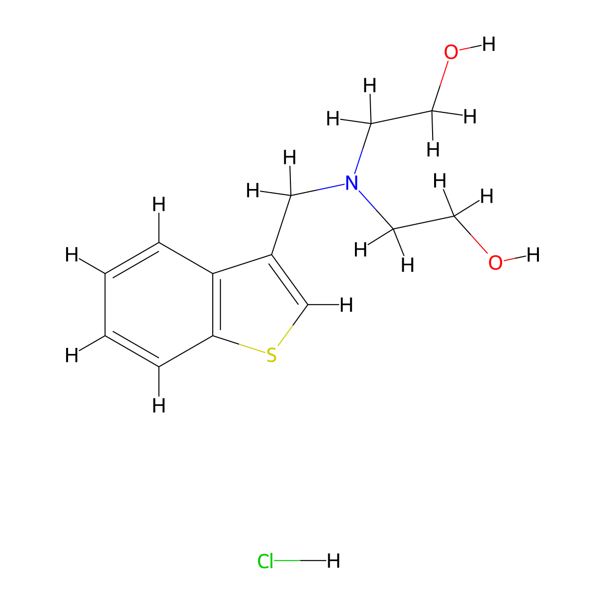 2-[(1-Benzothien-3-ylmethyl)(2-hydroxyethyl)amino]ethanol molecular structure, CAS 17491-01-9