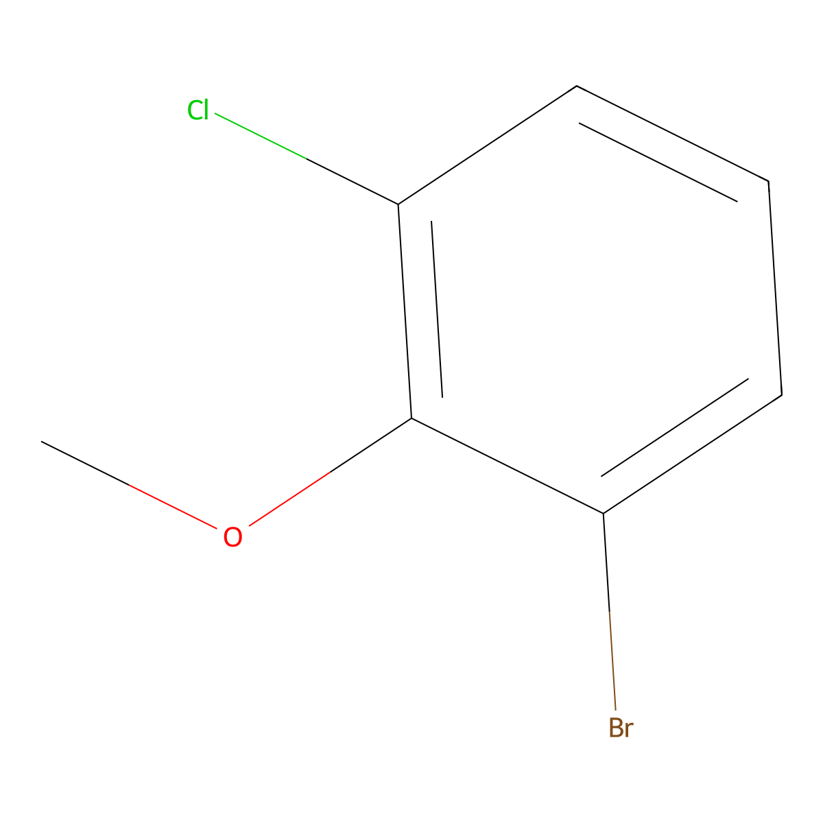 2-Bromo-6-chloroanisole molecular structure, CAS 174913-10-1