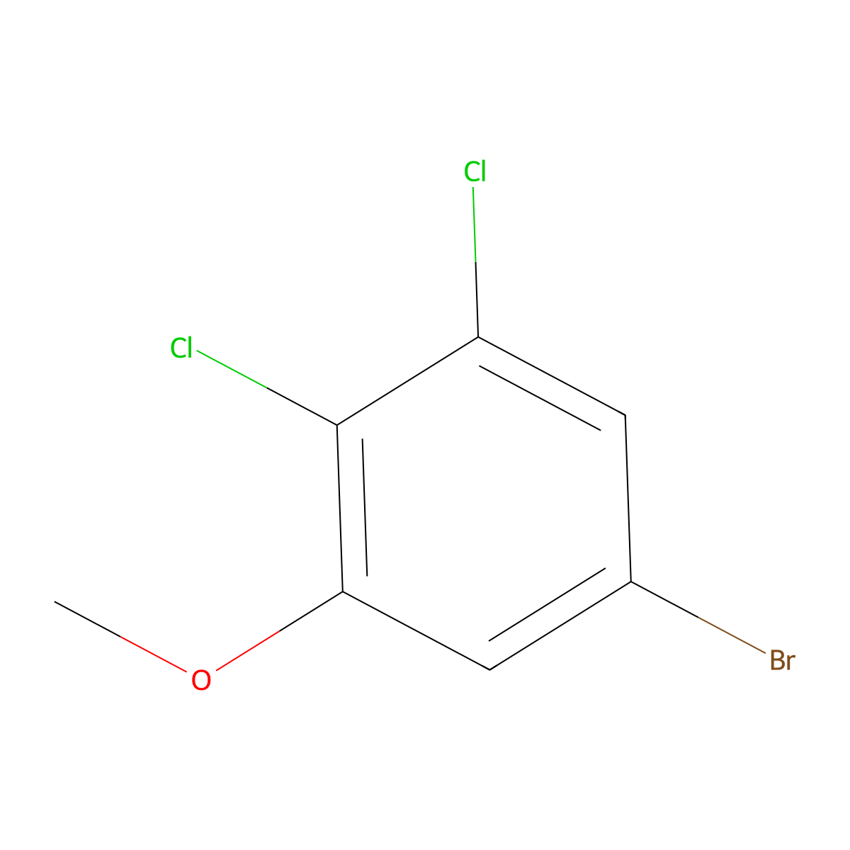 5-Bromo-1,2-dichloro-3-methoxybenzene molecular structure, CAS 174913-21-4