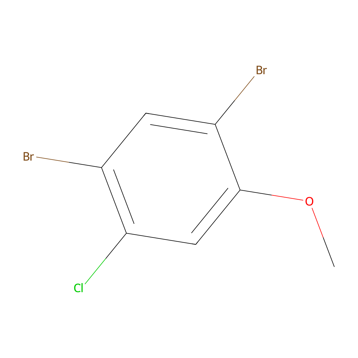 1,5-Dibromo-2-chloro-4-methoxybenzene molecular structure, CAS 174913-38-3