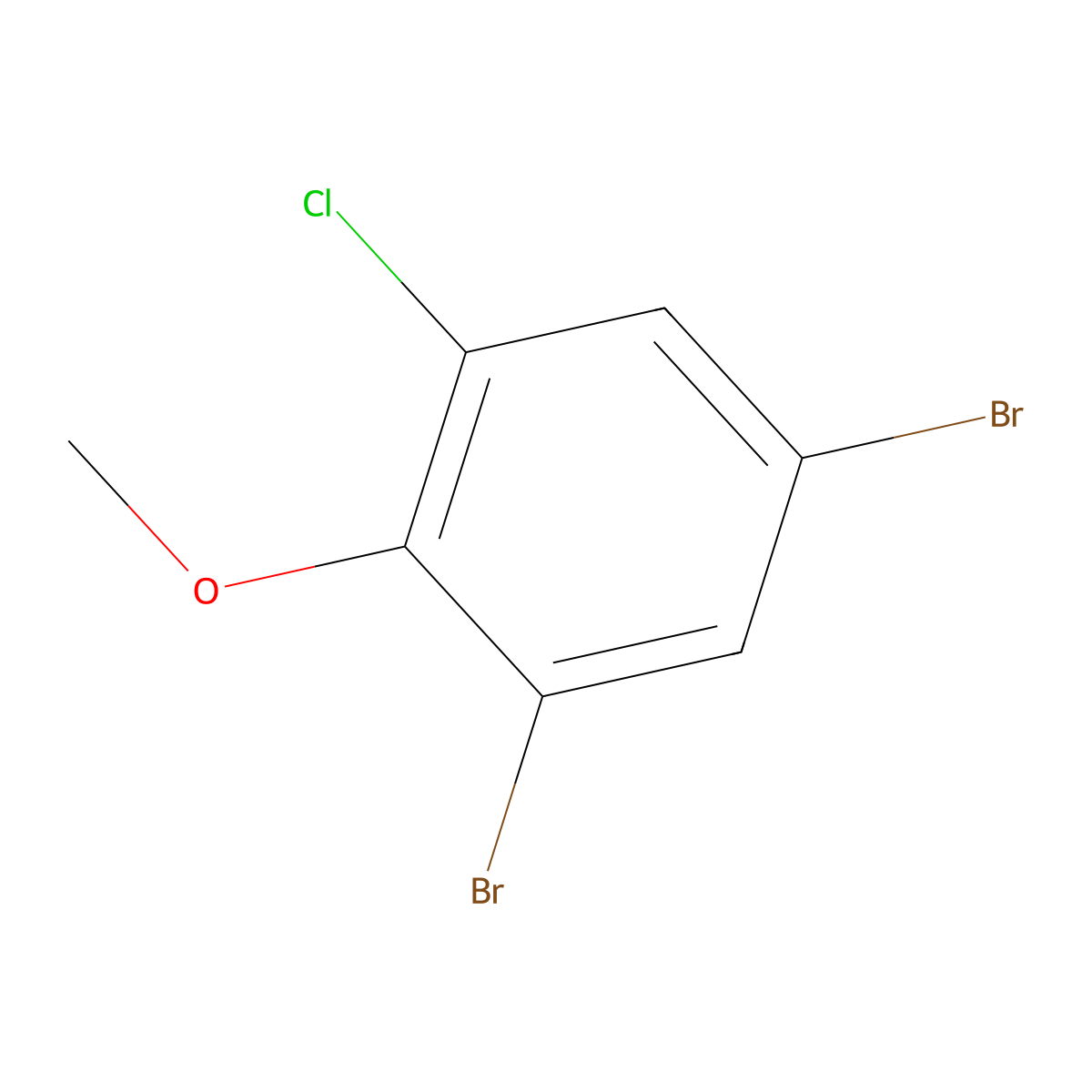 4,6-Dibromo-2-chloroanisole molecular structure, CAS 174913-39-4