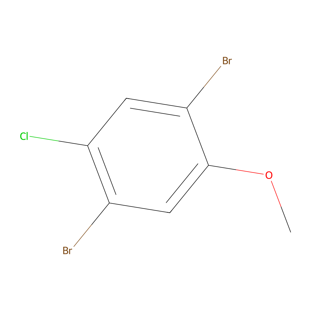 2,5-Dibromo-4-chloroanisole molecular structure, CAS 174913-41-8