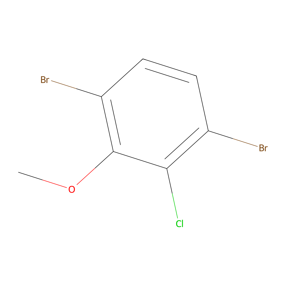 1,4-Dibromo-2-chloro-3-methoxybenzene molecular structure, CAS 174913-42-9
