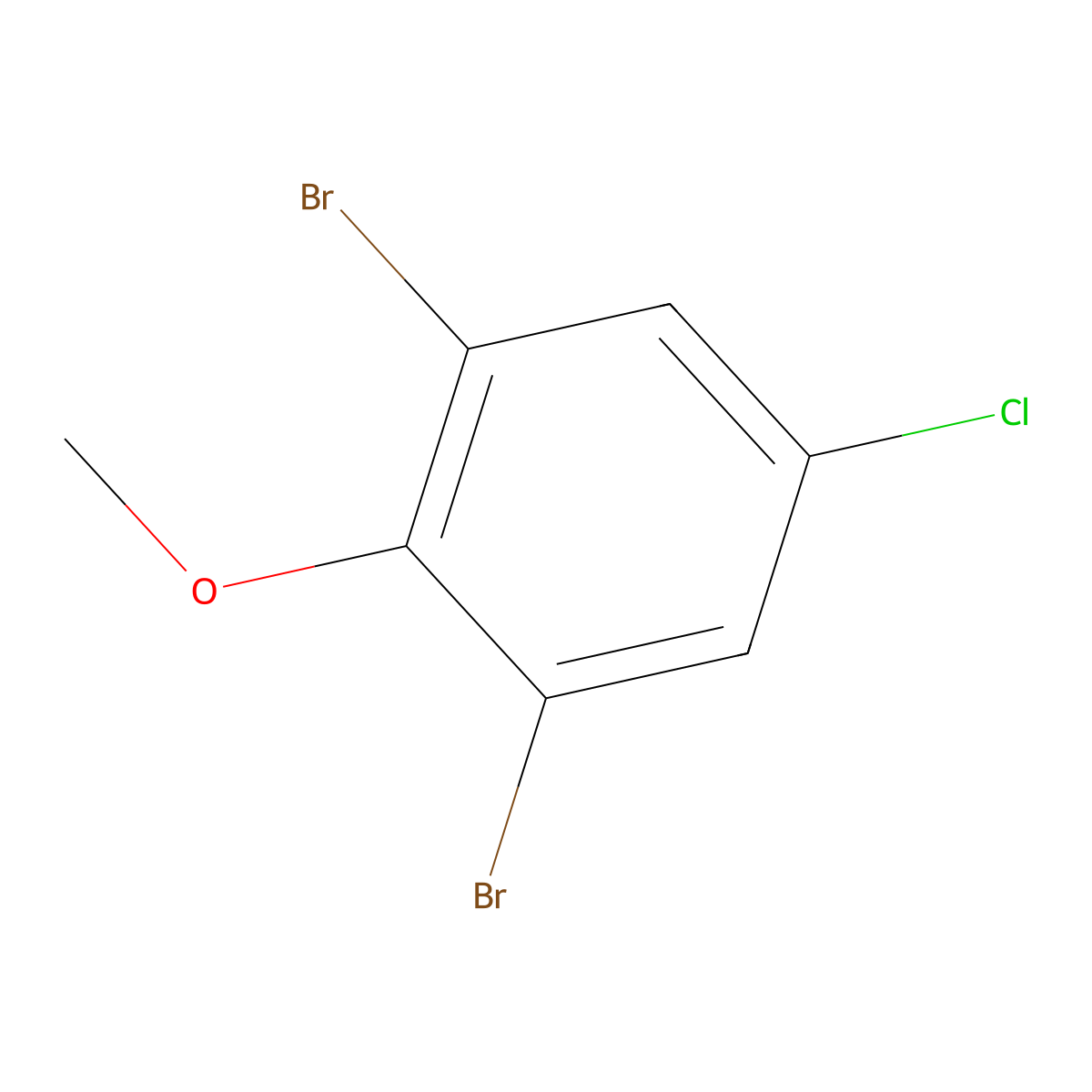 1,3-Dibromo-5-chloro-2-methoxybenzene molecular structure, CAS 174913-44-1