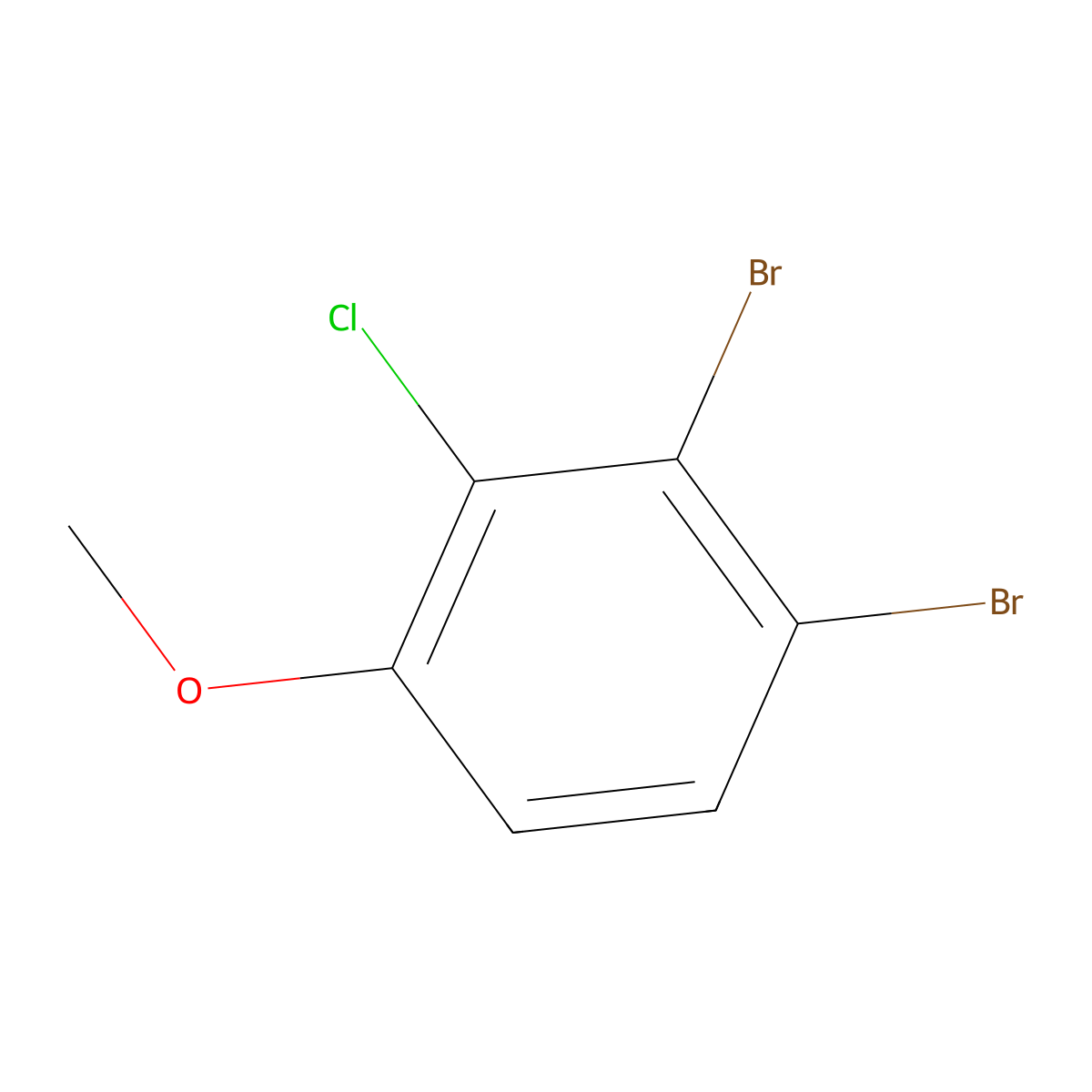 1,2-Dibromo-3-chloro-4-methoxybenzene molecular structure, CAS 174913-45-2