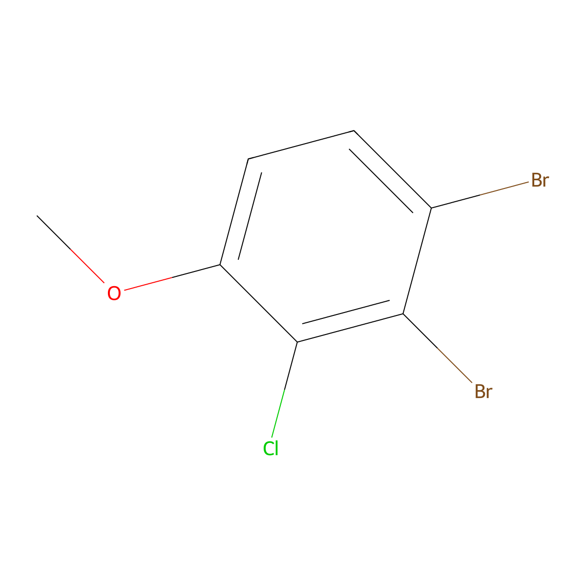 1,2-Dibromo-3-chloro-4-methoxybenzene molecular structure, CAS 174913-45-2