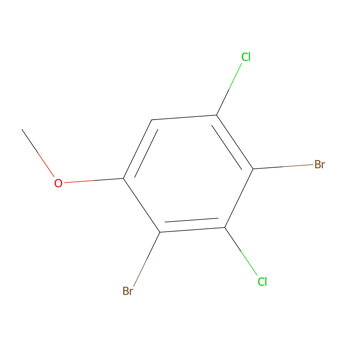 2,4-Dibromo-1,3-dichloro-5-methoxybenzene molecular structure, CAS 174913-52-1