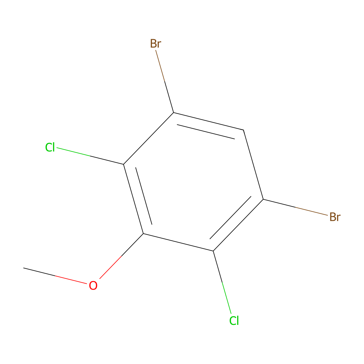 1,5-Dibromo-2,4-dichloro-3-methoxybenZene molecular structure, CAS 174913-62-3