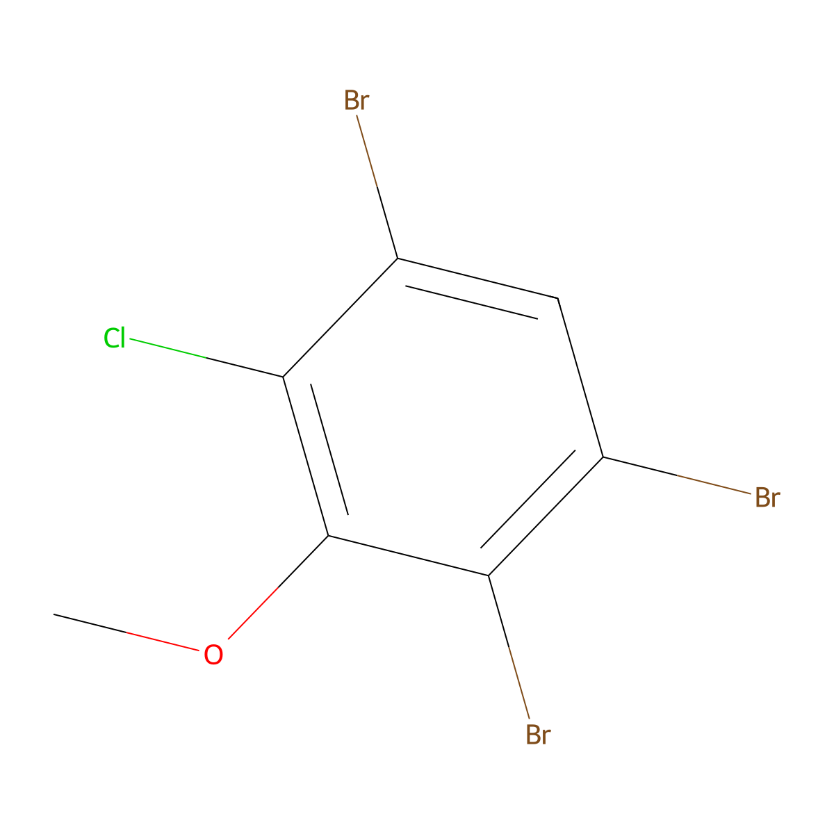 1,2,5-Tribromo-4-chloro-3-methoxybenZene molecular structure, CAS 174913-73-6