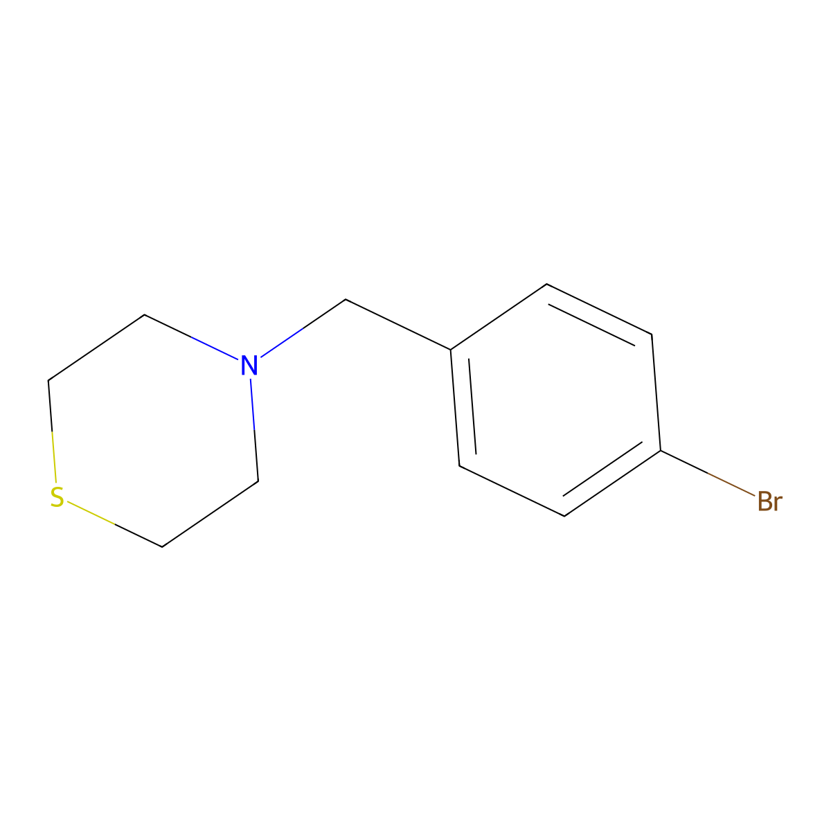 4-(4-Bromobenzyl)thiomorpholine molecular structure, CAS 17494-28-9