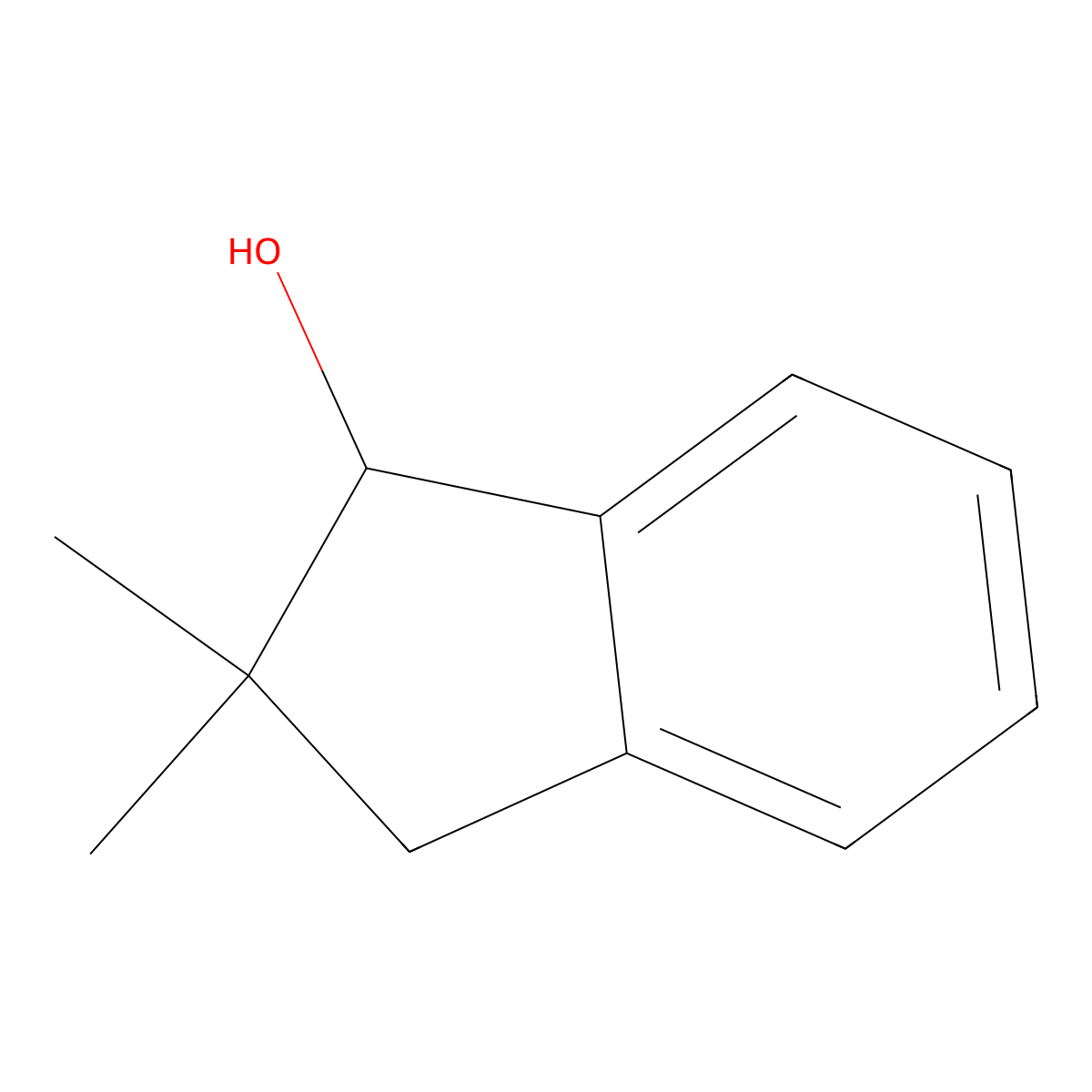 2,3-Dihydro-2,2-dimethyl-1H-inden-1-ol molecular structure, CAS 17496-15-0