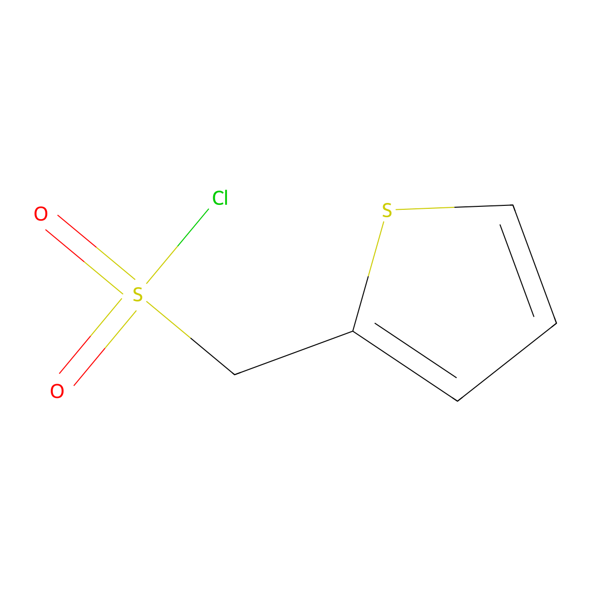 Thiophen-2-ylmethanesulfonyl chloride molecular structure, CAS 174961-04-7