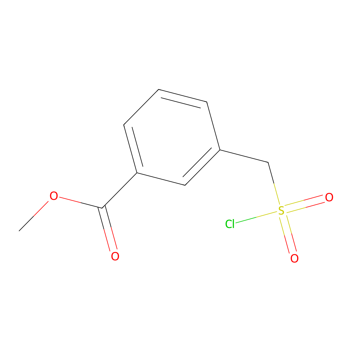 Methyl 3-[(chlorosulfonyl)methyl]benzoate molecular structure, CAS 174961-63-8