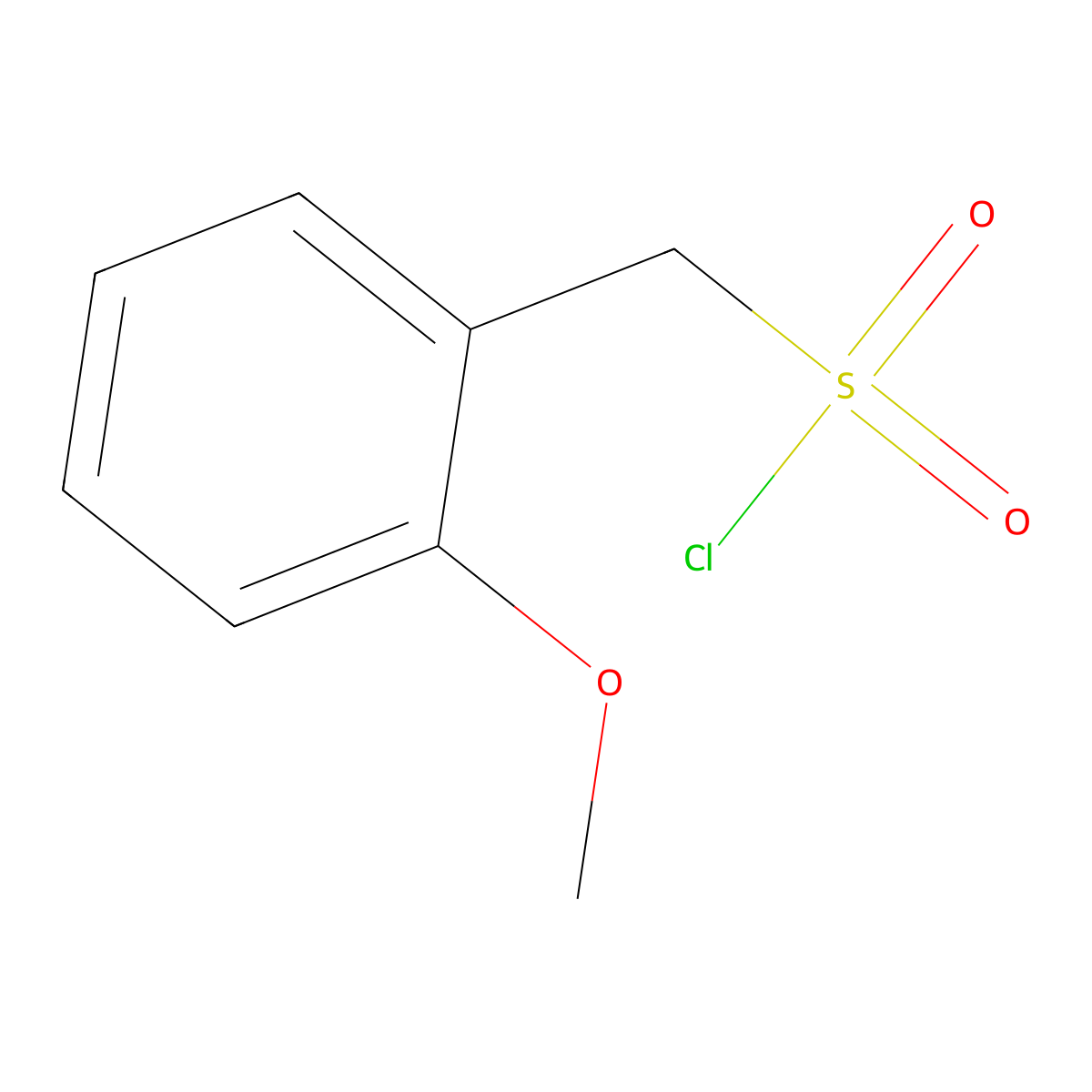 (2-Methoxyphenyl)methanesulfonyl chloride molecular structure, CAS 174961-64-9
