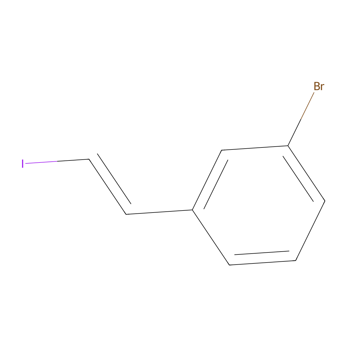 1-Bromo-3-(2-iodoethenyl)benzene molecular structure, CAS 174967-37-4