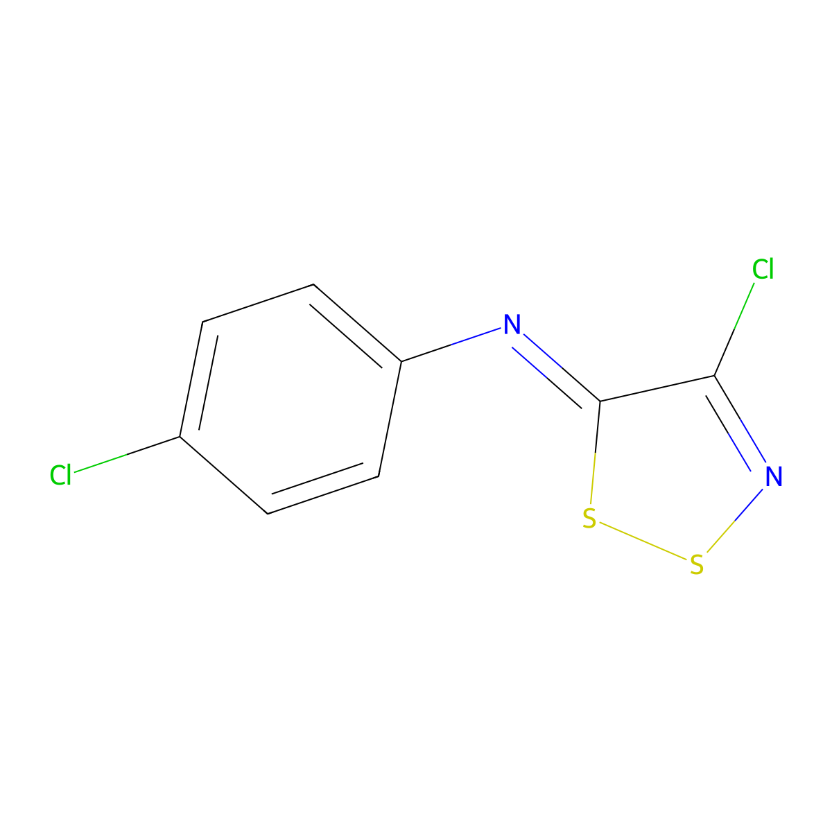 4-chloro-N-(4-chlorophenyl)dithiazol-5-imine molecular structure, CAS 174969-54-1