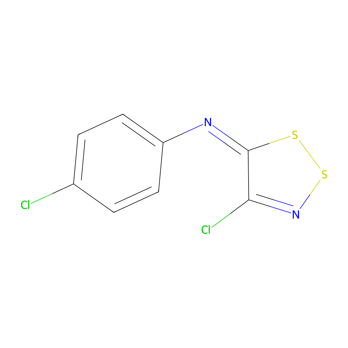 4-chloro-N-(4-chlorophenyl)dithiazol-5-imine molecular structure, CAS 174969-54-1
