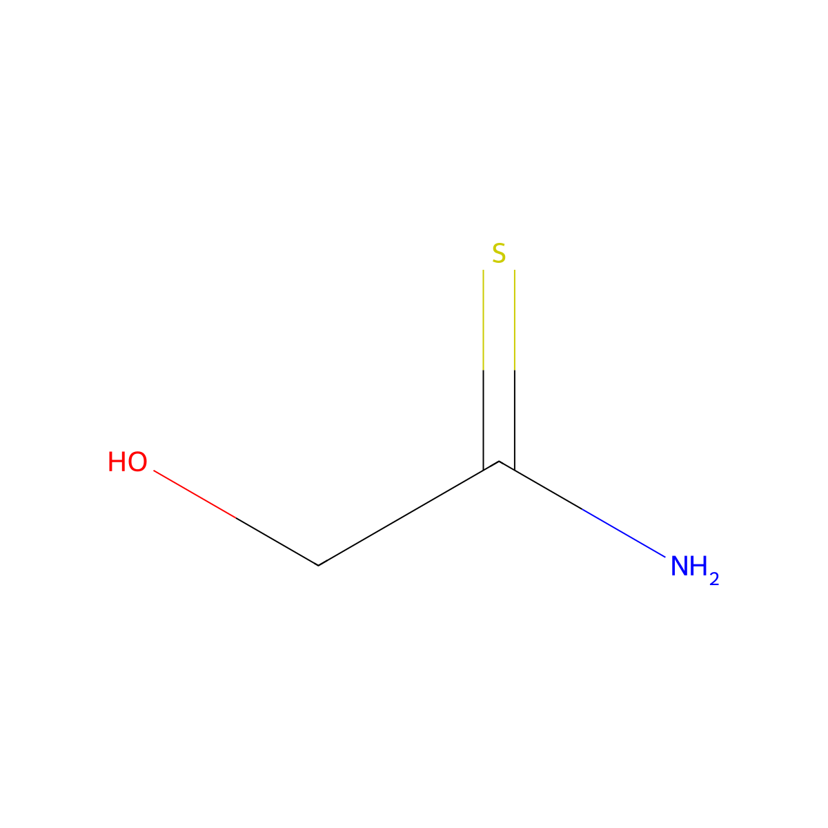 2-Hydroxyethanethioamide molecular structure, CAS 174971-06-3