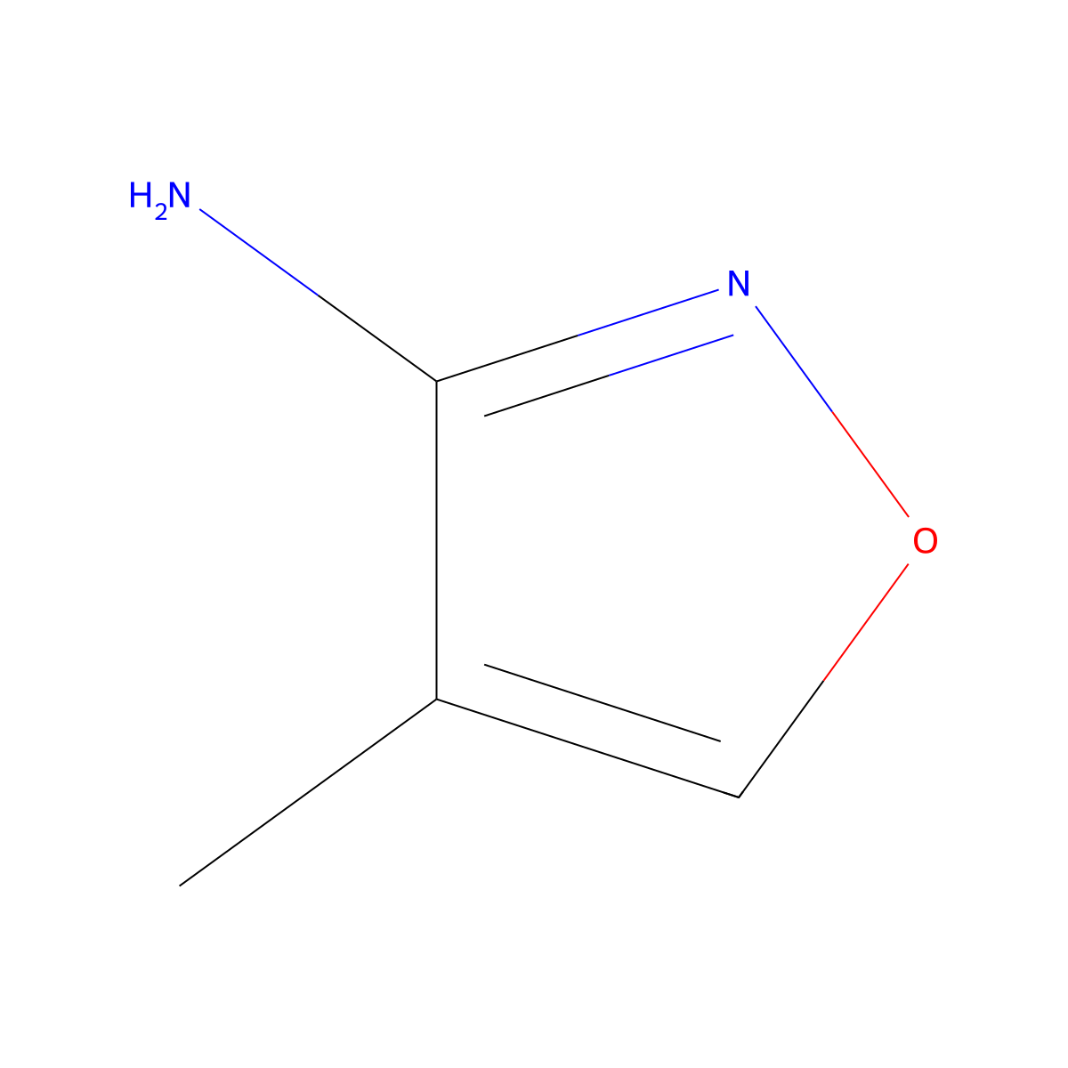 4-Methyl-1,2-oxazol-3-amine molecular structure, CAS 1750-43-2