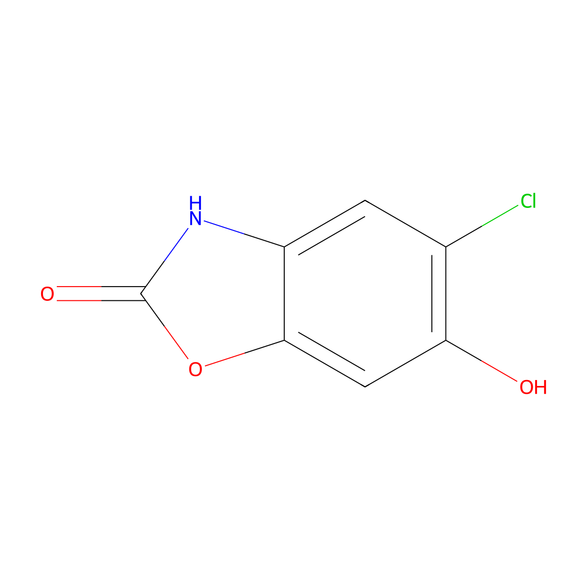 6-Hydroxychlorzoxazone molecular structure, CAS 1750-45-4