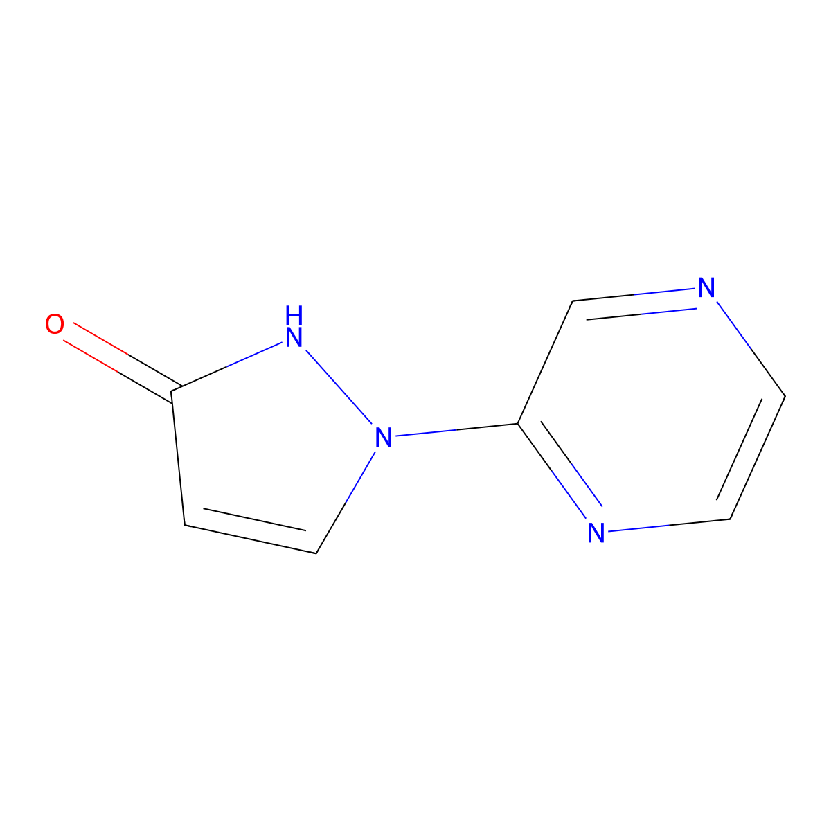 1-(pyrazin-2-yl)-1H-pyrazol-3-ol molecular structure, CAS 175013-45-3