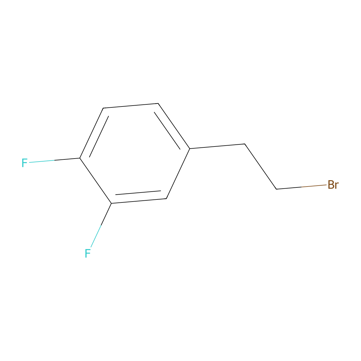 4-(2-Bromoethyl)-1,2-difluorobenzene molecular structure, CAS 175018-77-6