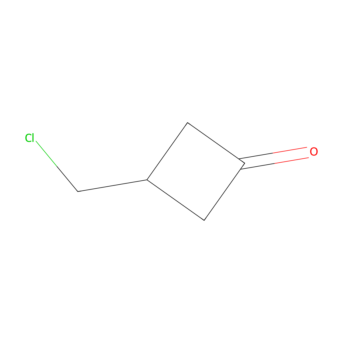 3-(Chloromethyl)cyclobutan-1-one molecular structure, CAS 175021-13-3