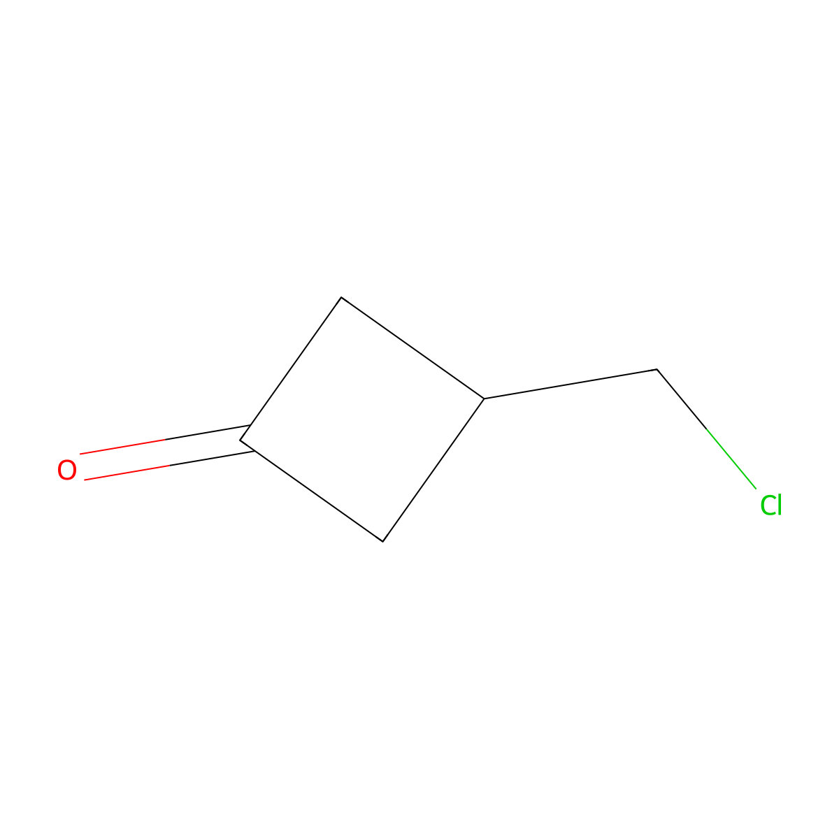3-(Chloromethyl)cyclobutan-1-one molecular structure, CAS 175021-13-3