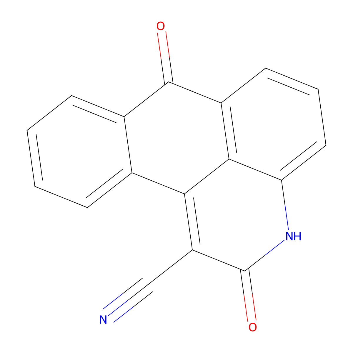 2,7-Dioxo-2,7-dihydro-3H-naphtho[1,2,3-de]quinoline-1-carbonitrile molecular structure, CAS 175026-97-8