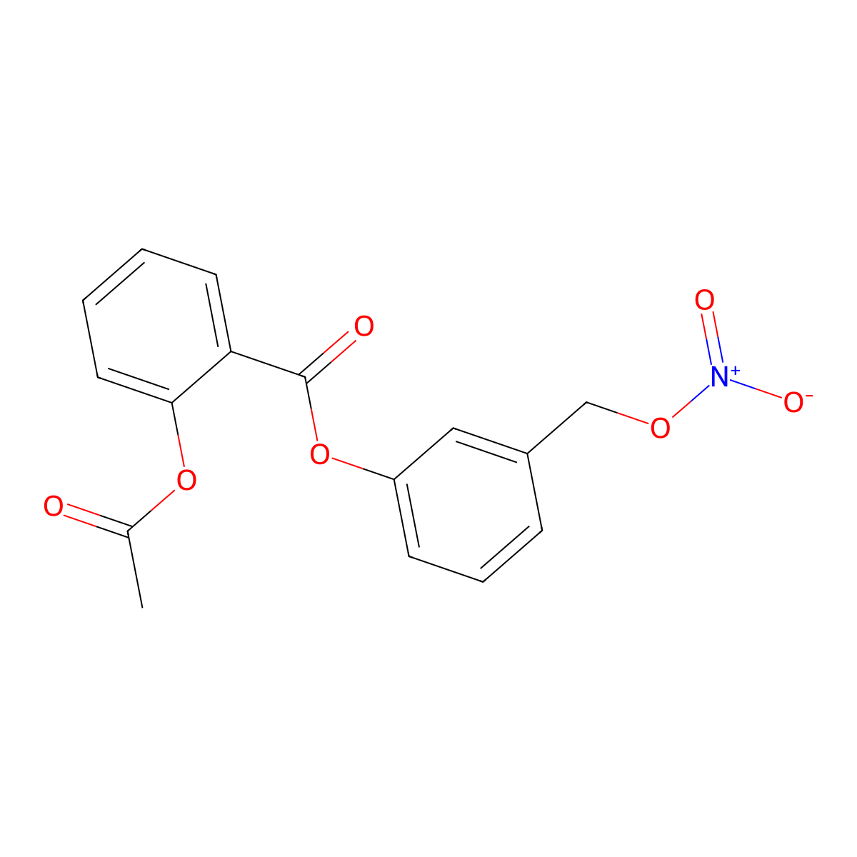3-(Nitroxymethyl)phenyl 2-acetoxybenzoate molecular structure, CAS 175033-36-0