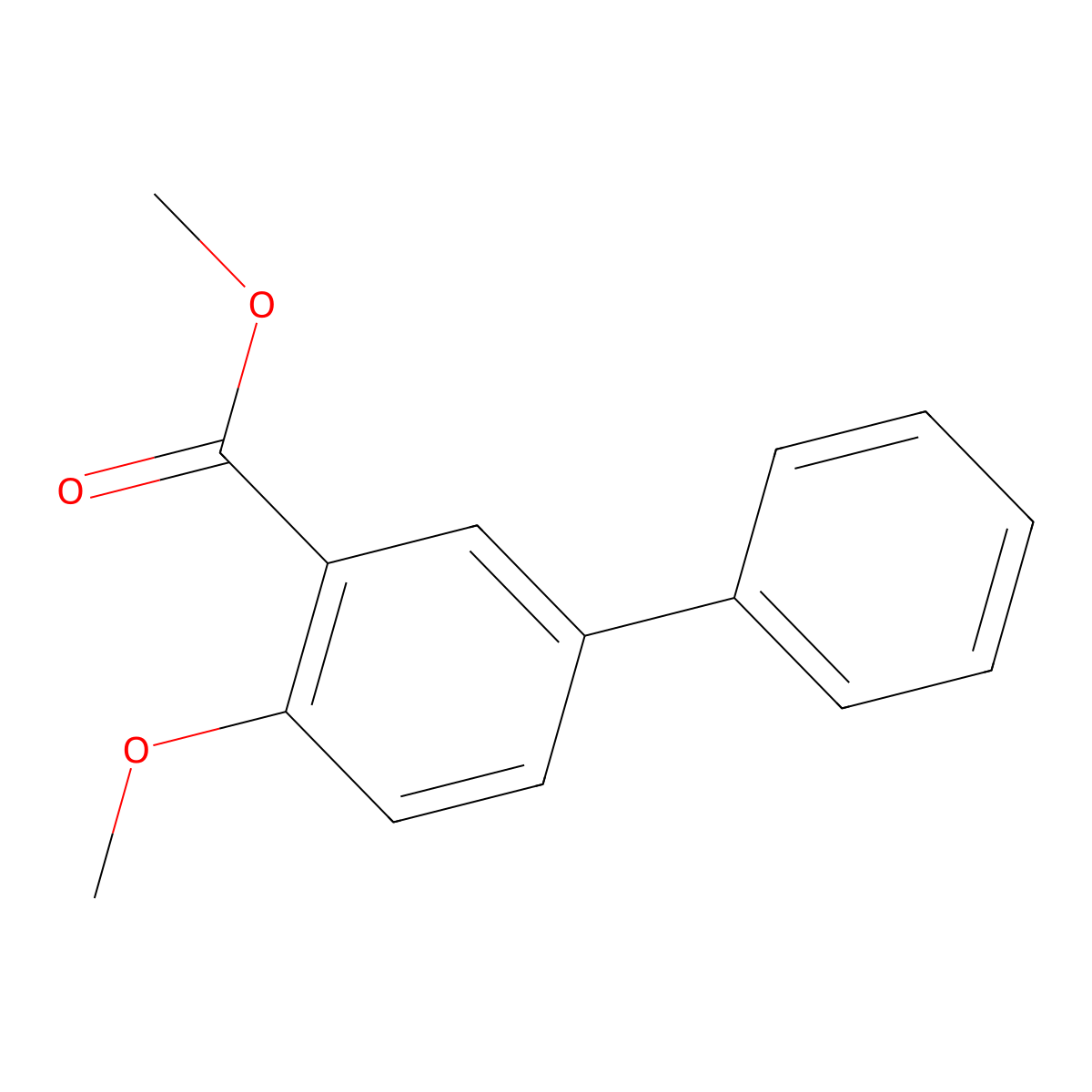 Methyl 2-Methoxy-5-phenylbenzoate molecular structure, CAS 17504-10-8
