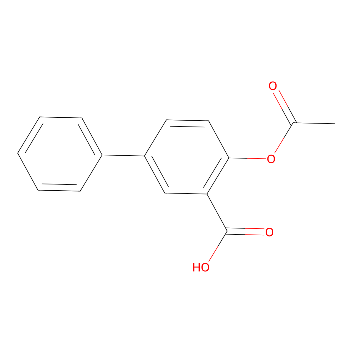 4-(Acetyloxy)biphenyl-3-carboxylic acid molecular structure, CAS 17504-16-4