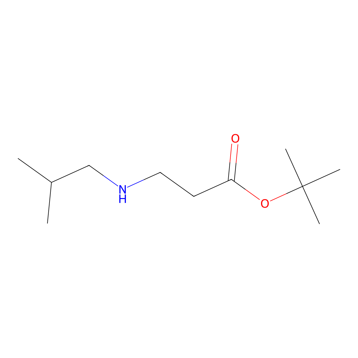 tert-Butyl 3-[(2-methylpropyl)amino]propanoate molecular structure, CAS 175071-95-1