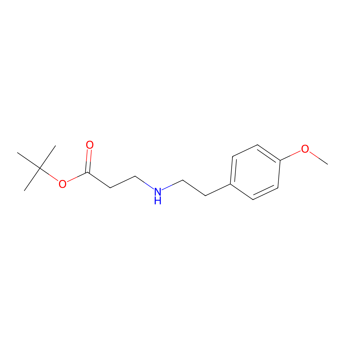 tert-Butyl 3-{[2-(4-methoxyphenyl)ethyl]amino}propanoate molecular structure, CAS 175071-97-3